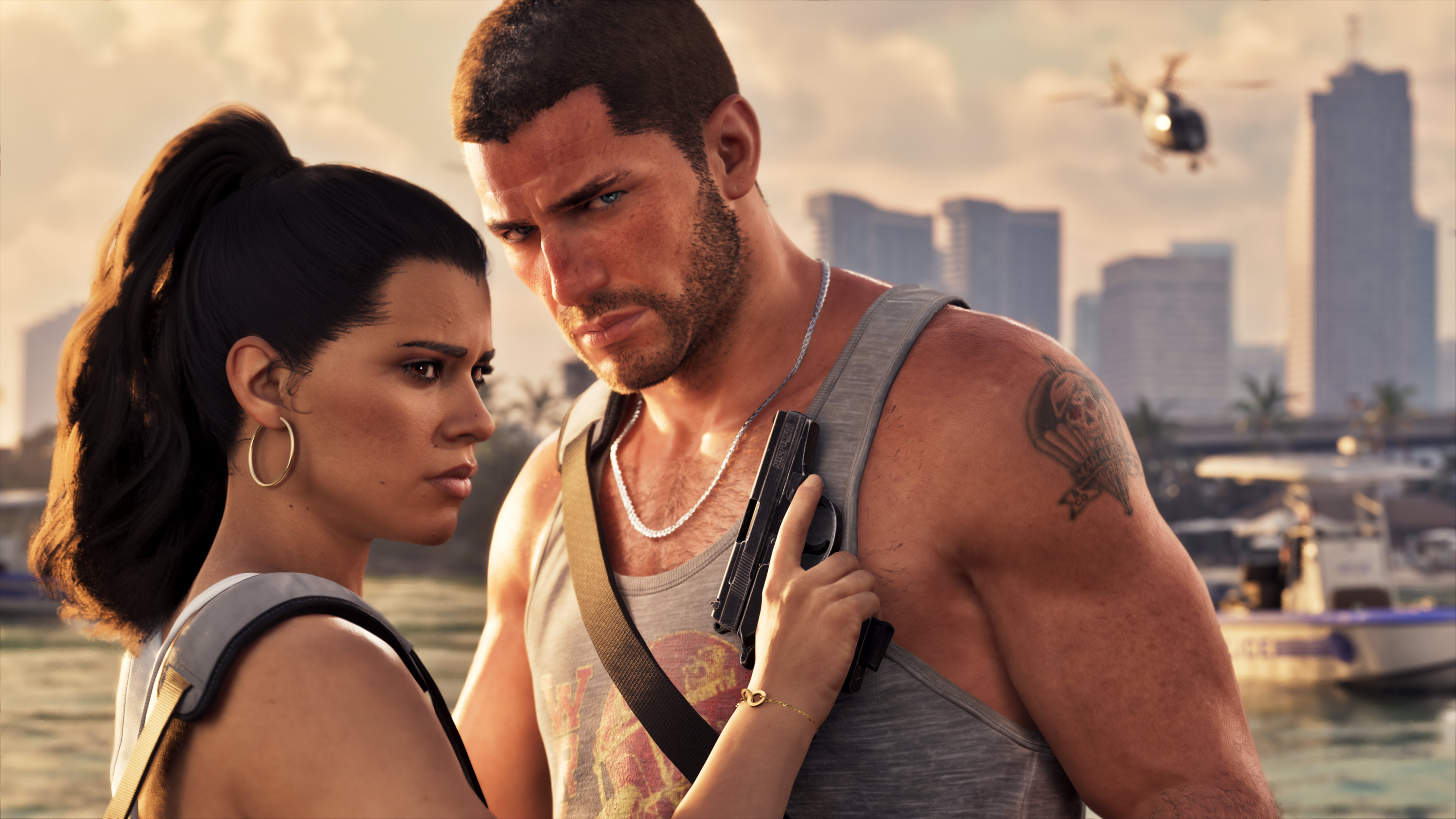 GTA VI official screenshot — Jason & Lucia